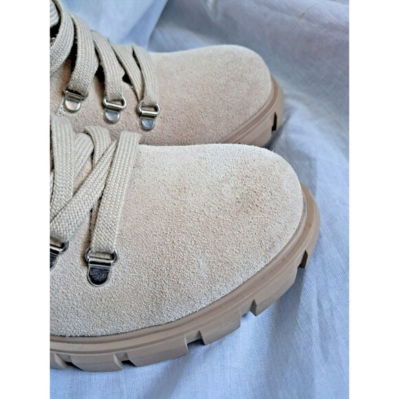 Steve Madden Hint Sand Tan Suede Hiking Combat Moto Boots Size 11M - Picture 7 of 14